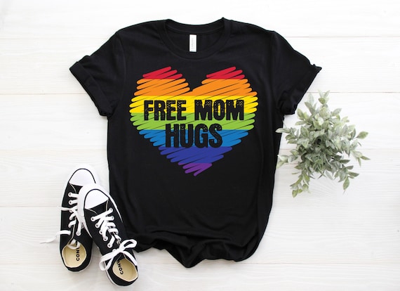 Gay shirt LGBTQA Rainbow Pride Sweatshirt lesbian shirt LGBTQ shirt Free Mom hugs Love is love shirt gay pride shirt rainbow shirt