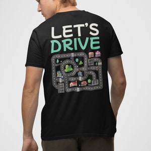 お父さんの背中のマットで車で遊ぼう ロードカーレーストラックTシャツ、お父さんお母さんの父の日の家族へのギフト、プレイマットマッサージTシャツ、お父さんの誕生日プレゼント、