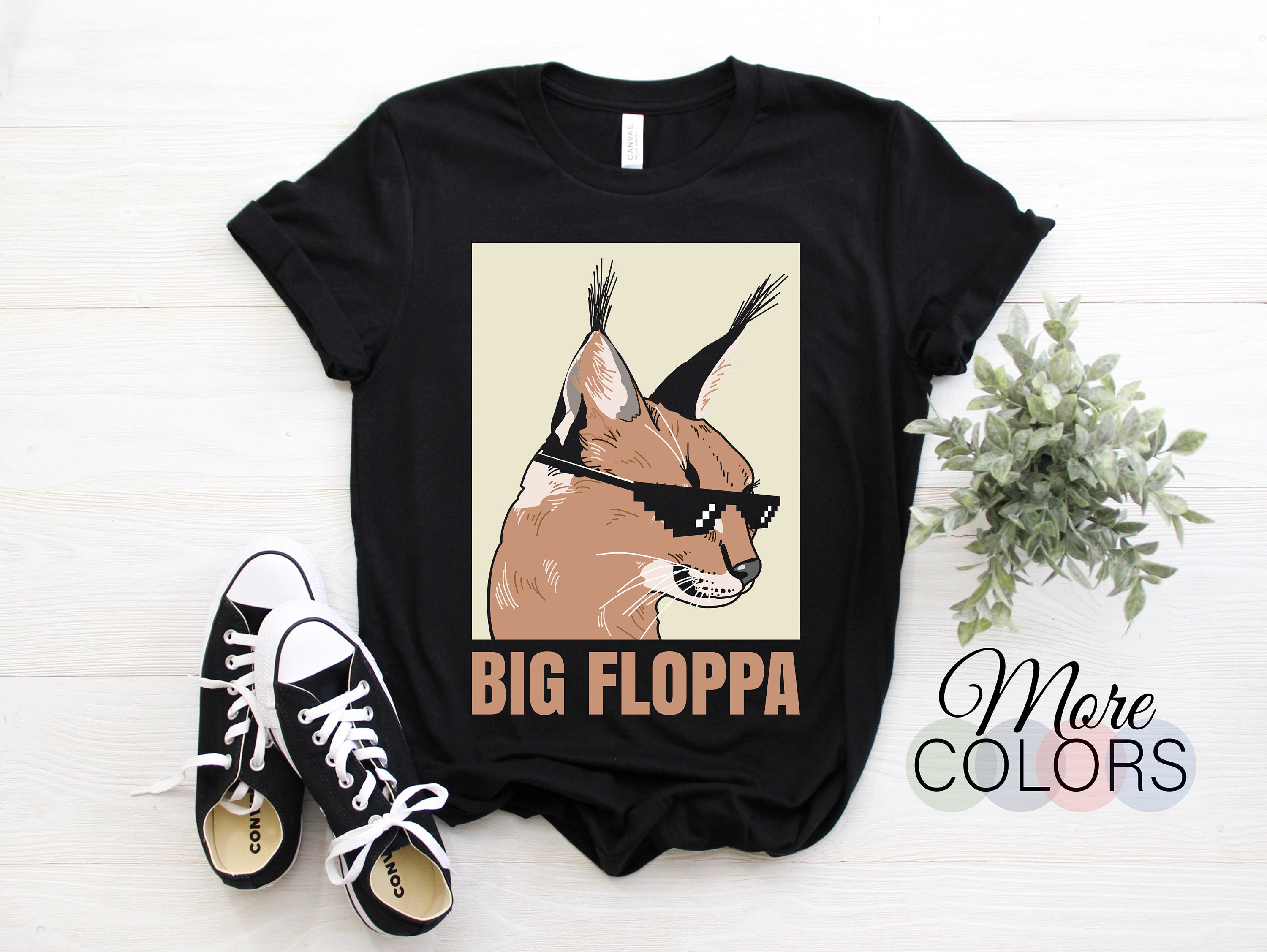 Venda quente popular casal usar grande floppa meme bonito caracal gato  imprimir casal hip-pop camiseta confortável de alta qualidade o-pescoço t -  AliExpress