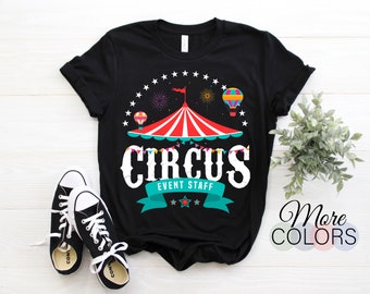 Circus Staff Costume Carnival Vintage T-Shirt, Clowns Ringmaster Tamer Taming Tee, Kids Birthday Children Party Present, Circus Lover Gifts,