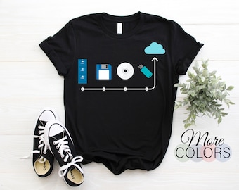 Cloud IT Professional Sys Admin Programming Coding Floppy Disk T-Shirt, Web Developer Programmers Software Coder Gift, Computer Science Nerd