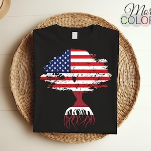 American Flag Latvian Roots Latvia Flag T-Shirt, Latvians, Latvian Gifts, Latvian Present, Latvian Birthday, Latvian Family Fridays Gift Tee