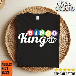 Bingo King Men&#39;s T-Shirt, Bingo Shirt, Bingo Gift, Bingo Vintage Shirt, Bingo TShirt, Bingo Tee, I Love Bingo, Bingo Player, Bingo Gifts,