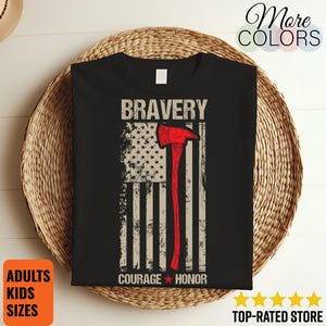 Brandweerman T-shirt, Amerikaanse vlag brandweerman T-shirt, brandweerman T-shirts, cadeau voor brandweerman, brandweerman vader, brandweer,