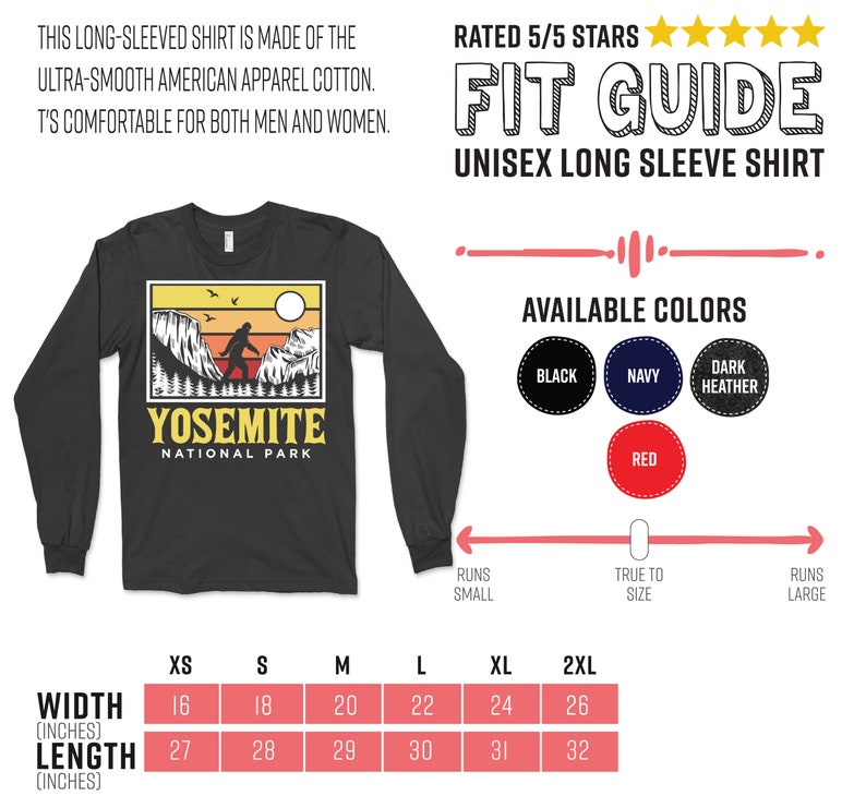 Yosemite National Park US T-Shirt, Bigfoot Sasquatch Yeti USA California Parks Lover Gift, Camping Hiking Travel Souvenirs, Birthday Present image 8