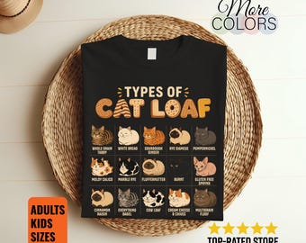Types Of Cat Loaf T-Shirt Cute Kitten Kawaii Feline Lover Funny Kitty Gift Tee