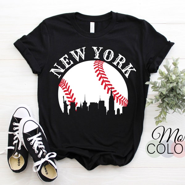 Baseball Player New York City NYC NY State T-Shirt, Gift For Game Sports Fans Coach Players, Support Team Birthday Present, For Mom Dad Tees