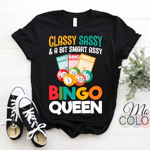 Camiseta elegante e atrevida e um pouco inteligente, camiseta engraçada para amantes de jogos de bingo, ideia de presente para o dia das mães da mãe, avó, jogador DK jogando jogos divertidos,