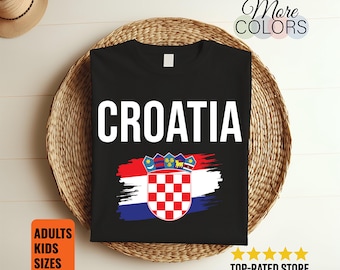 Croatia T-Shirt, Croatian Map Tee, Hrvatska Travel Shirt, Europe Vacation Top, Croatia Heritage Tee, Balkan Pride Shirt, Croatia Lover Gift