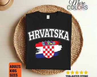 Croatia T-Shirt, Croatian Map Tee, Hrvatska Travel Shirt, Europe Vacation Top, Croatia Heritage Tee, Balkan Pride Shirt, Croatia Lover Gift