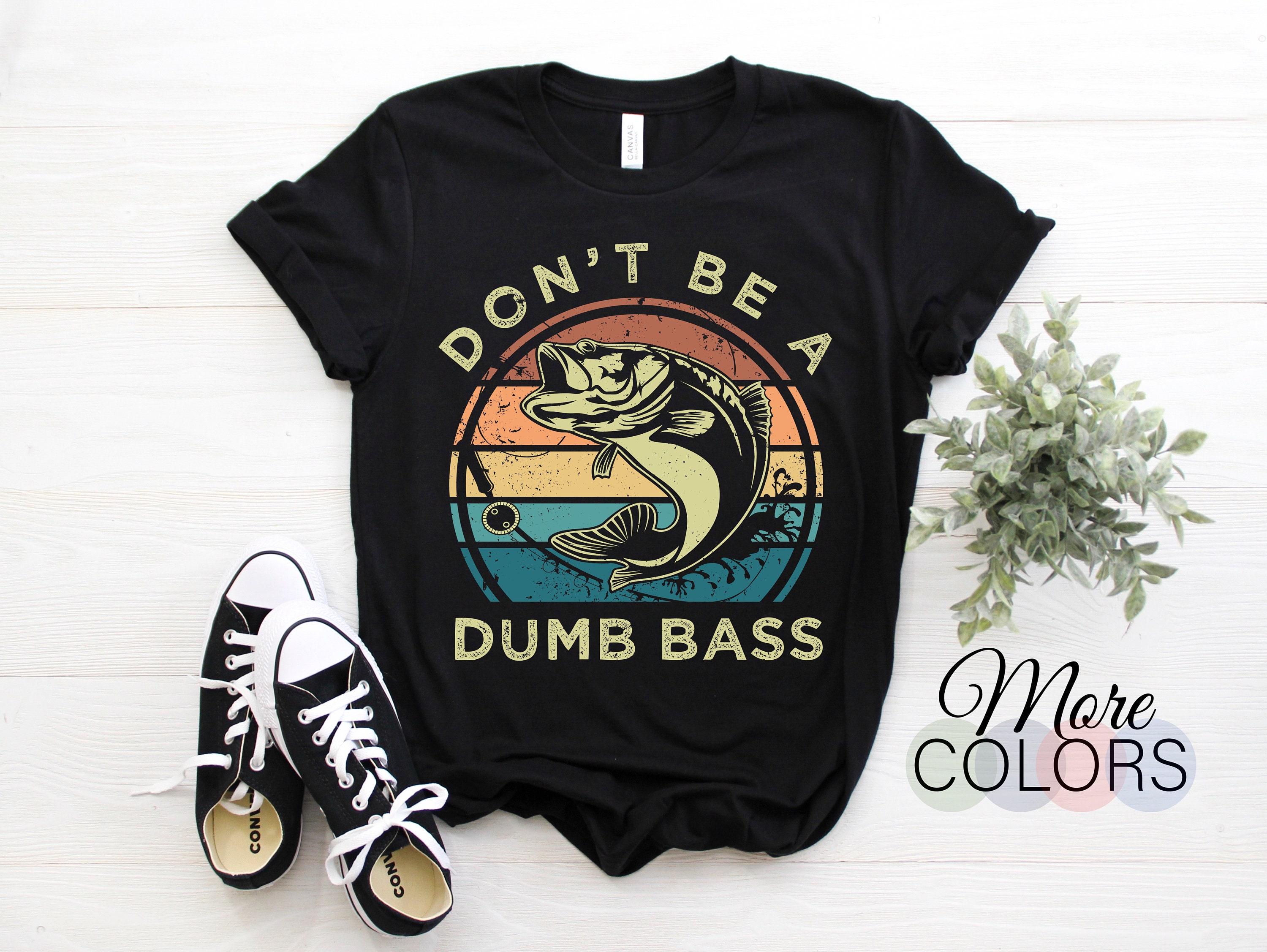 Men's Funny Bass Fishing T Shirt Fishing Shirts Bass Fisherman T
