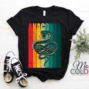 Anaconda Snakes Lover Vintage Retro Snake Owner Gift T-Shirt, Halloween Kostuum Party, Reptiel Zoölogie Zoo Kerst Verjaardagscadeau Outfit