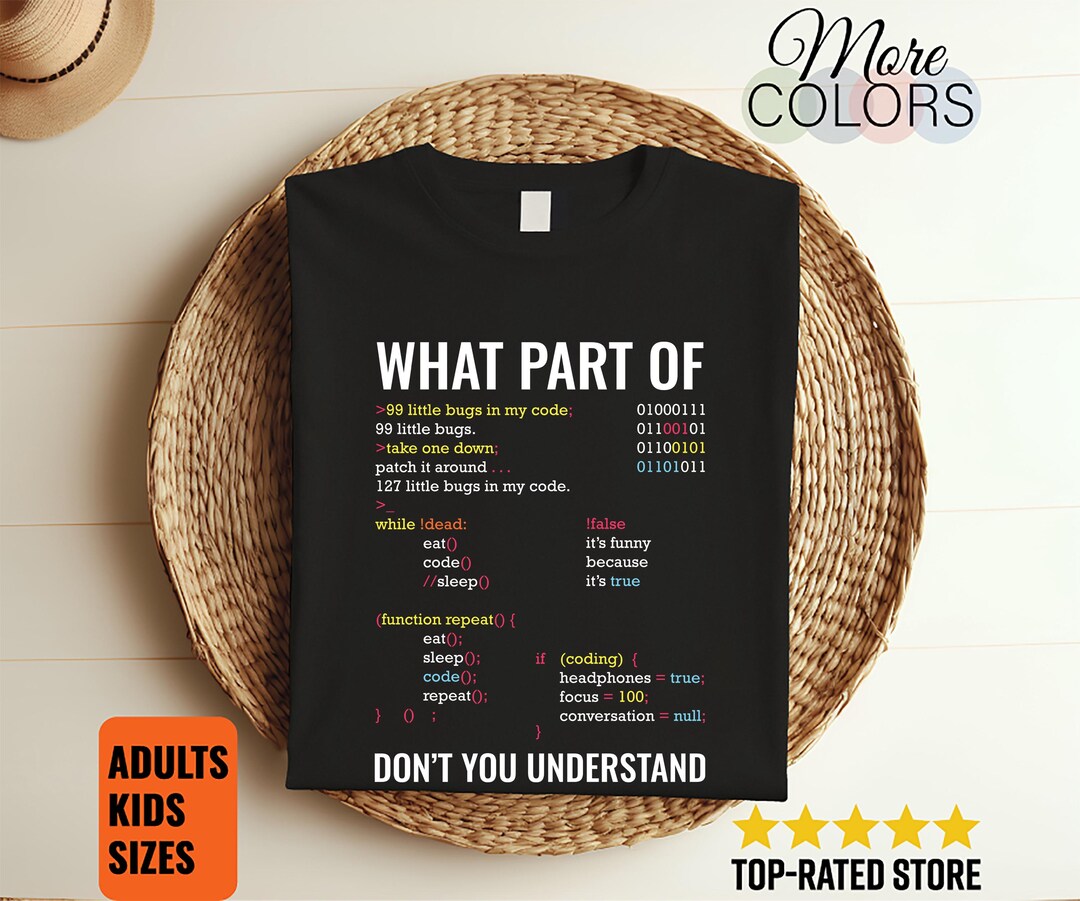 Computer Science Shirt What Part Dont Understand Programmer Coding ...