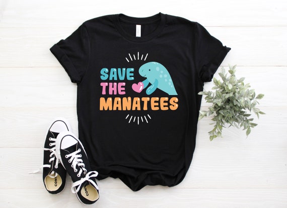 I Love Heart Manatees V-Neck T-Shirt