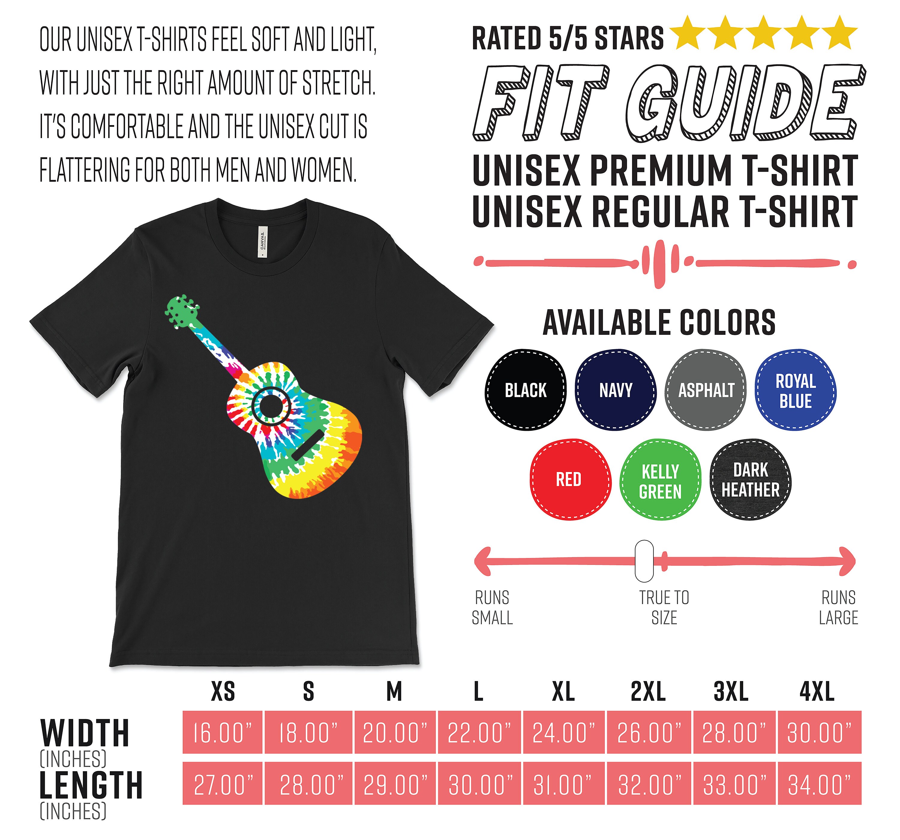 Hippie Rainbow Tie Dye Ukulele Guitar Peace Shirt Vintage Etsy