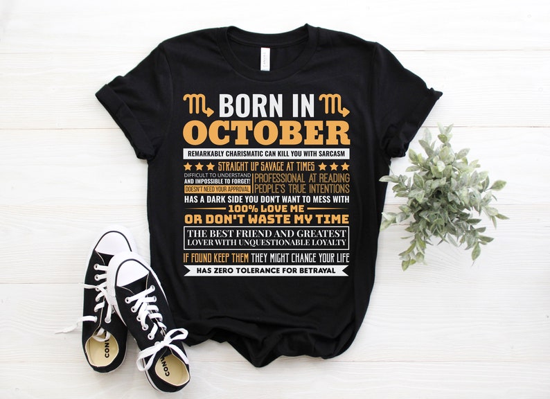 Scorpio Facts Traits Horoscope Zodiac Astrological Sign Funny T-Shirt, Born On October 23 to November 21 Gifts, Scorpius Birthday Present, image 1