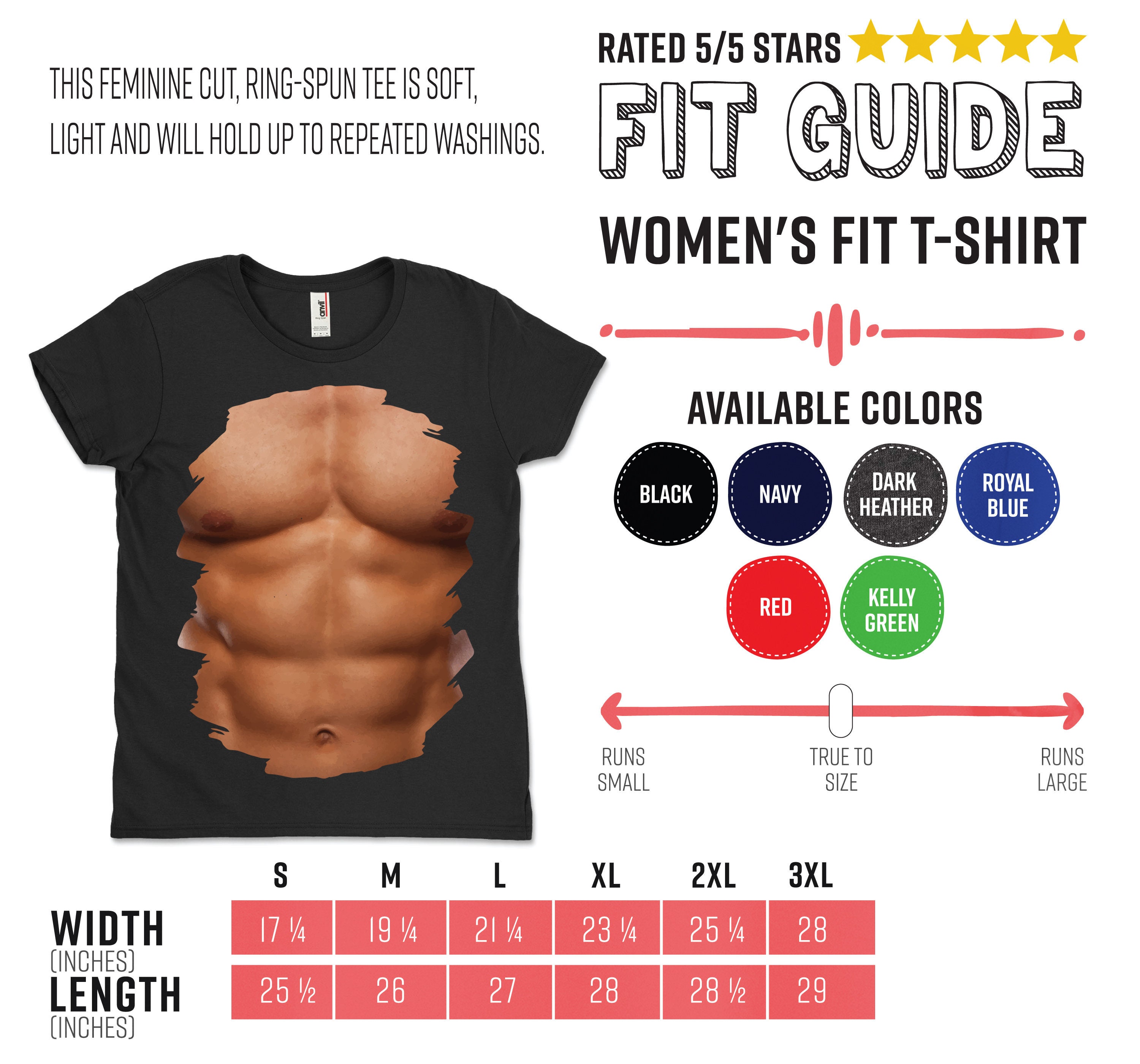 Muscle Bodybuilder Six Pack Abs Ripped T-Shirt Men Boys Kids T-Shirt