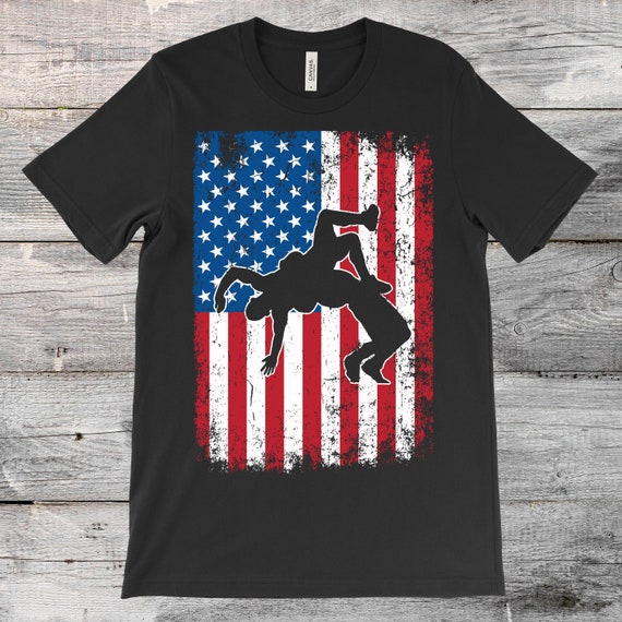 Wrestling American Flag Tee Shirts Gift For A Wrestler Wrestling American Flag Tee Shirts Gift For A Wrestler