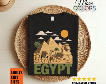 Africa Ancient Egyptian Pyramids T-Shirt Egypt History Archaeology Travel Culture Gift Tee