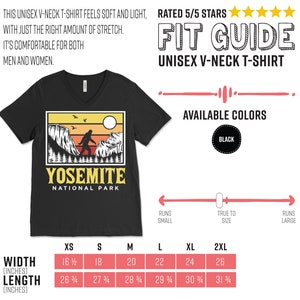 Yosemite National Park US T-Shirt, Bigfoot Sasquatch Yeti USA California Parks Lover Gift, Camping Hiking Travel Souvenirs, Birthday Present image 4