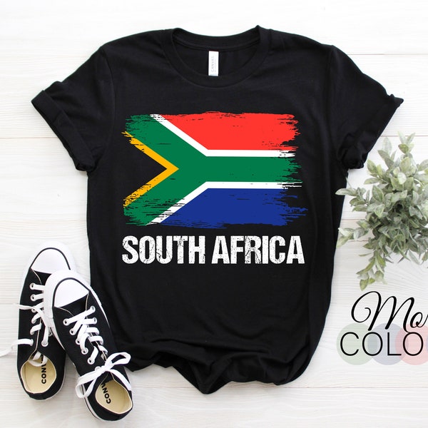 South Africa Flag Pride Vintage Gift T-Shirt, Heritage Patriotic Born South African Roots, Travel Vacation Present Friday Family Sport Teams