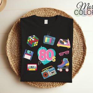 80s Vibe T-Shirt, 1980 Party Costume, 80s Shirt, 80 Music Party Apparel, 80s Theme Party TShirt, 80s Clothing, Throwback 80s Gifts Shirt,