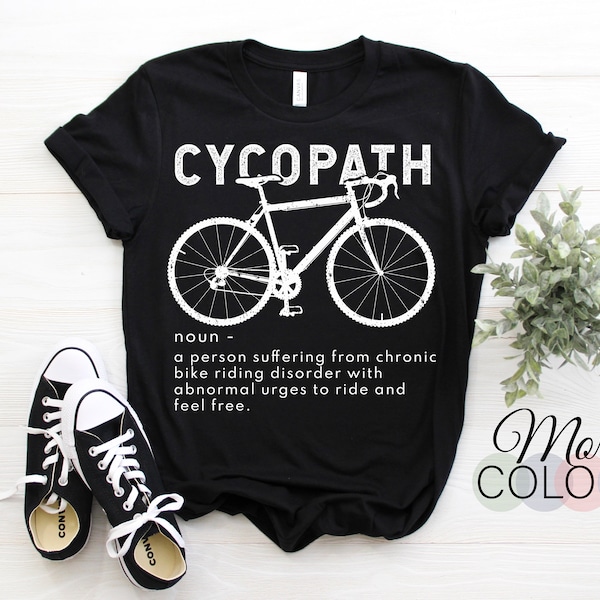 Cycopath Definition Bicycle Cycling Bikes Riding Biking Cyclists Cycologist Vintage T-Shirt, Riders Gift, Triathlon, Cyclocross Triathletes,