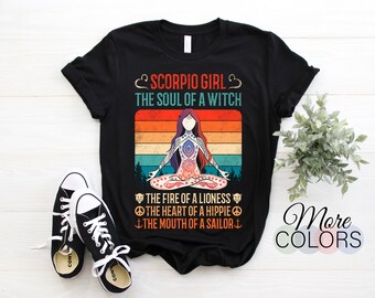 Scorpio Girl Facts Traits Astrological Zodiac Sign T-Shirt, Scorpius Born October November Month Gift, Birthday Present, Horoscope Astrology