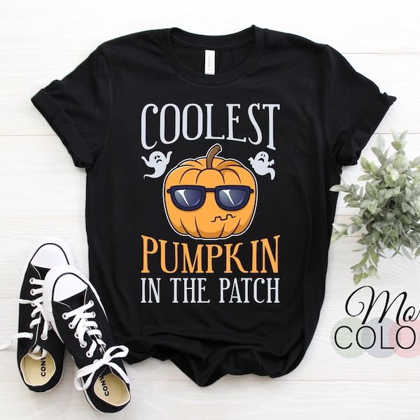 Coolest Pumpkin In The Patch Halloween T-Shirt, Funny Party Costume, Cool Cute Gift TShirt, Vintage Halloween Women's Men's Kid's Present,