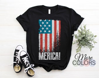 Camisa Mérica de la bandera de EE.UU., camiseta del 4 de julio, camisetas patrióticas, Día de la Independencia, 4 de julio, camiseta sin mangas del 4 de julio, divertido 4 de julio,