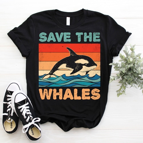 Orcas Make Me Happy Killer Whale Mens Short Sleeve Cotton Black T-shirt