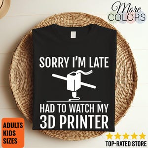 3D-skrivare, nörd, ingenjör, ingenjör, hobbyist, grafisk t-shirt, gåva för nördar, designers