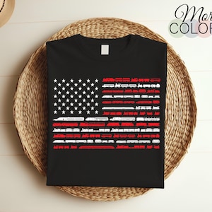 American Flag Patriotic Train Railroad Vintage T-Shirt, Model Old Retro Big Model Locomotive Gifts, Engineer Trains TShirt, Adult Youth Kids