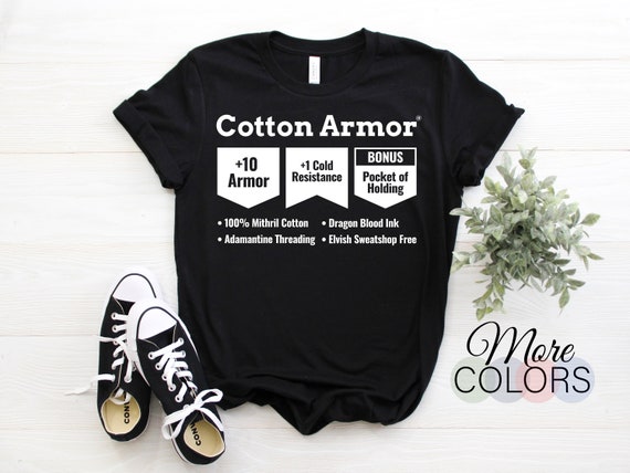 Cotton Armor T-Shirt; Explore Dungeons & Slay Dragons Tshirt Cotton Armor T-Shirt; Explore Dungeons & Slay Dragons Tshirt