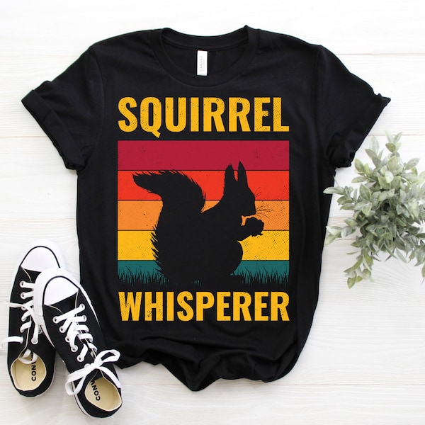 Squirrel Whisperer Cute Squirrels Lover Gift T-Shirt, Squirrel Owner Present TShirt, Favorite Animal Tees, Funny Cool Birthday Party Costume