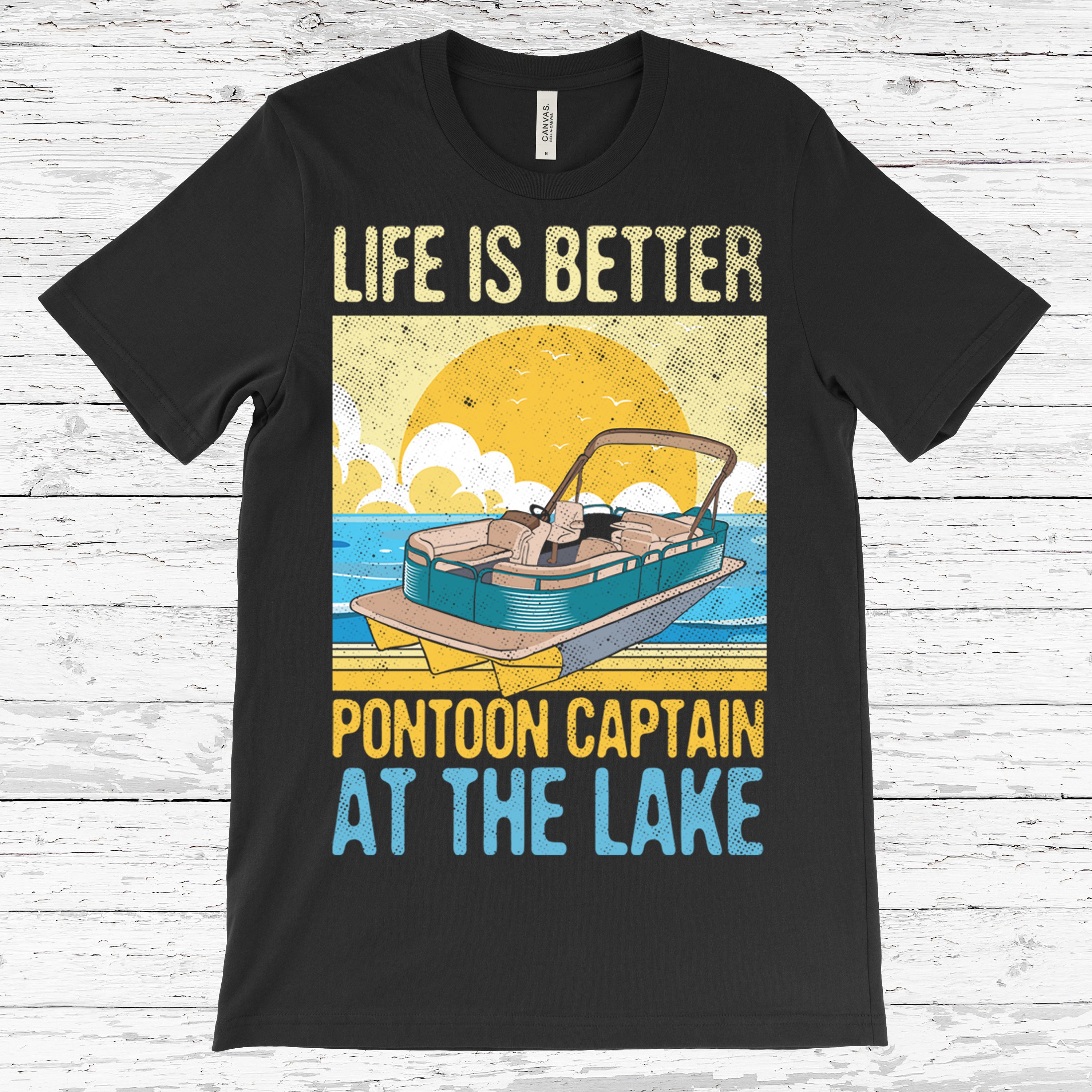 Pontoon Boat Captain Vintage TShirt Boats Lovers Gifts Funny Etsy