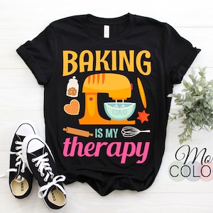 Bakker Bakken Lover Bakers Cadeau Grappig T-shirt, Genieten van koken, Keuken, Koekjes Oven, Chef Shows, Het maken van Taarten, Muffins Cupcakes Taarten, Aanwezig