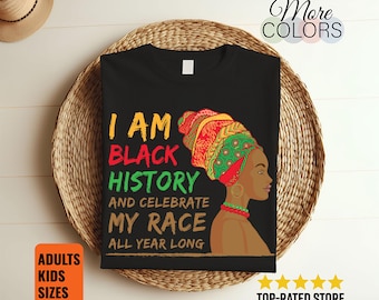 黒人歴史月間Tシャツ、2019年、ギフト、ブラック・ライブズ・マター、ブラック・プライド・シャツ、私は黒人の歴史、黒人歴史Tシャツ、黒人で教育を受けた