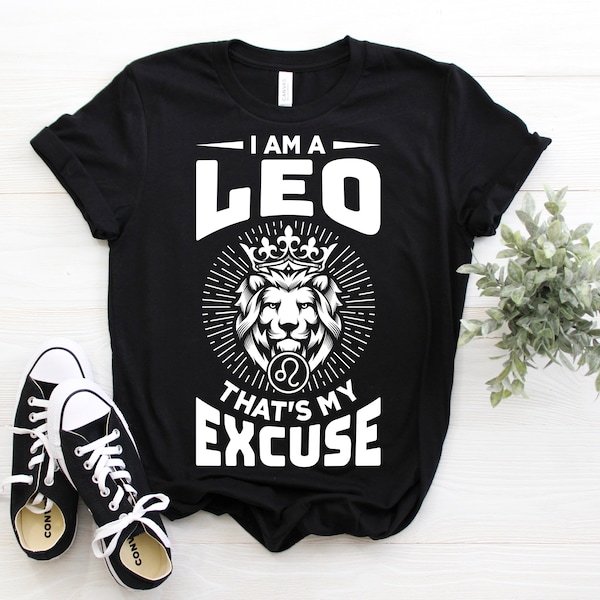 Leo Lion Horoscope Zodiac Astrological Sign T-Shirt, Born On July 23 - August 22 Gifts, Leo Birthday Cool TShirt, Christmas Present Tees,