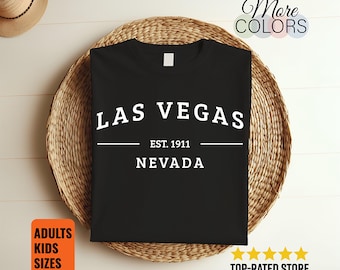 Las Vegas Nevada T-Shirt Vintage Vegas Tee Retro Travel Souvenir Sin City Gift Casino Desert Vacation Graphic Apparel