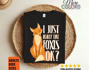 Ich mag Füchse wirklich Ok T-Shirt, Fuchs Shirt, Fuchs TShirt, Fuchs T-Shirt, Fuchs Geburtstag, lustiges Fuchs Shirt, Mädchen Fuchs Shirt, Fuchs Geschenk, Fuchs Geschenke,