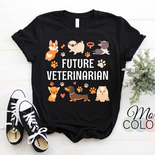 Vet Girl Future Veterinarian T-shirt Animals Lover Gift - Etsy UK Vet Girl Future Veterinarian T-shirt Animals Lover Gift - Etsy UK