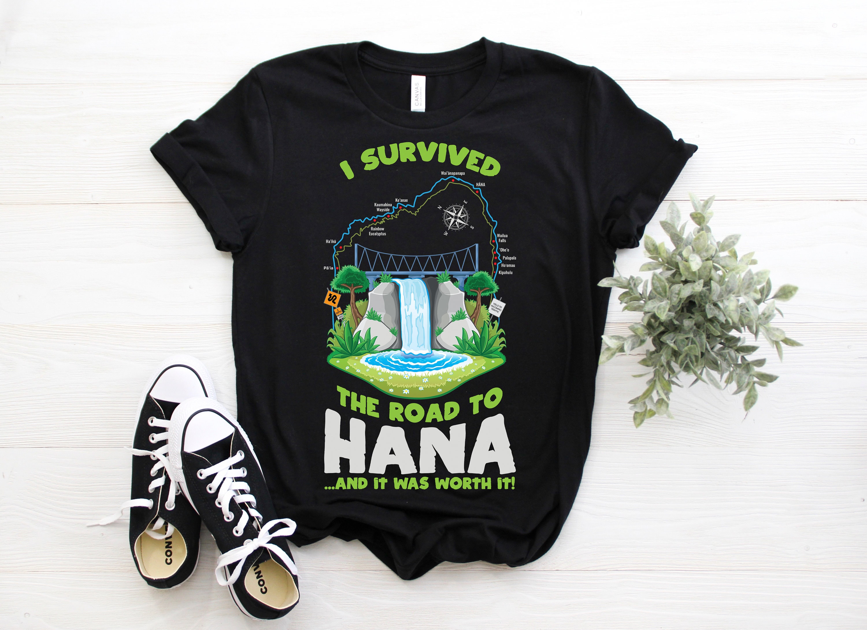 I Survived Road to Hana Survivor Maui Map Guide Island Hawaii