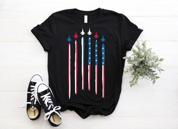 Pilot Gift Shirt Patriotic Aviation Plane On American Flag Pilot Gift Shirt Patriotic Aviation Plane On American Flag