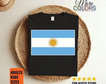 Argentina Flag T-Shirt, Blue White Sun Graphic, Argentinian Heritage Tee, Patriotic Pride Gift, South America Travel, Soccer Lover, Birthday