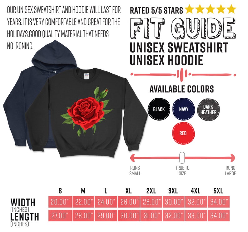 Single Red Roses Flower Of Cute Red Roses Flower Gardening T-Shirt, Gift Who Loves Pretty Floral Designs, Valentine's Day Birthday Present, image 7