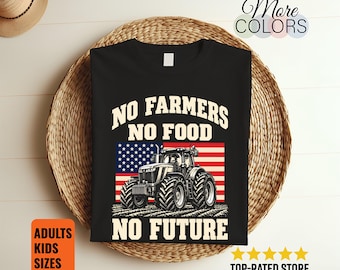 Support Farmers Shirt, American Flag Tractor Tee, Agriculture Appreciation Gift, Patriotic Farm Life, Rural Worker Birthday, Homestead Pride