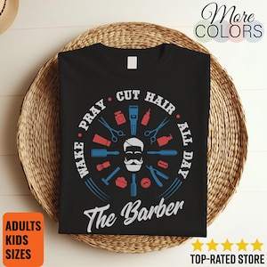 Barber Vintage T-Shirt, Barber Gift, Barber TShirt, Funny Barber Tee, Barber Shop, Barber School Shirts, Birthday Present, Father&#39;s Day, Dad