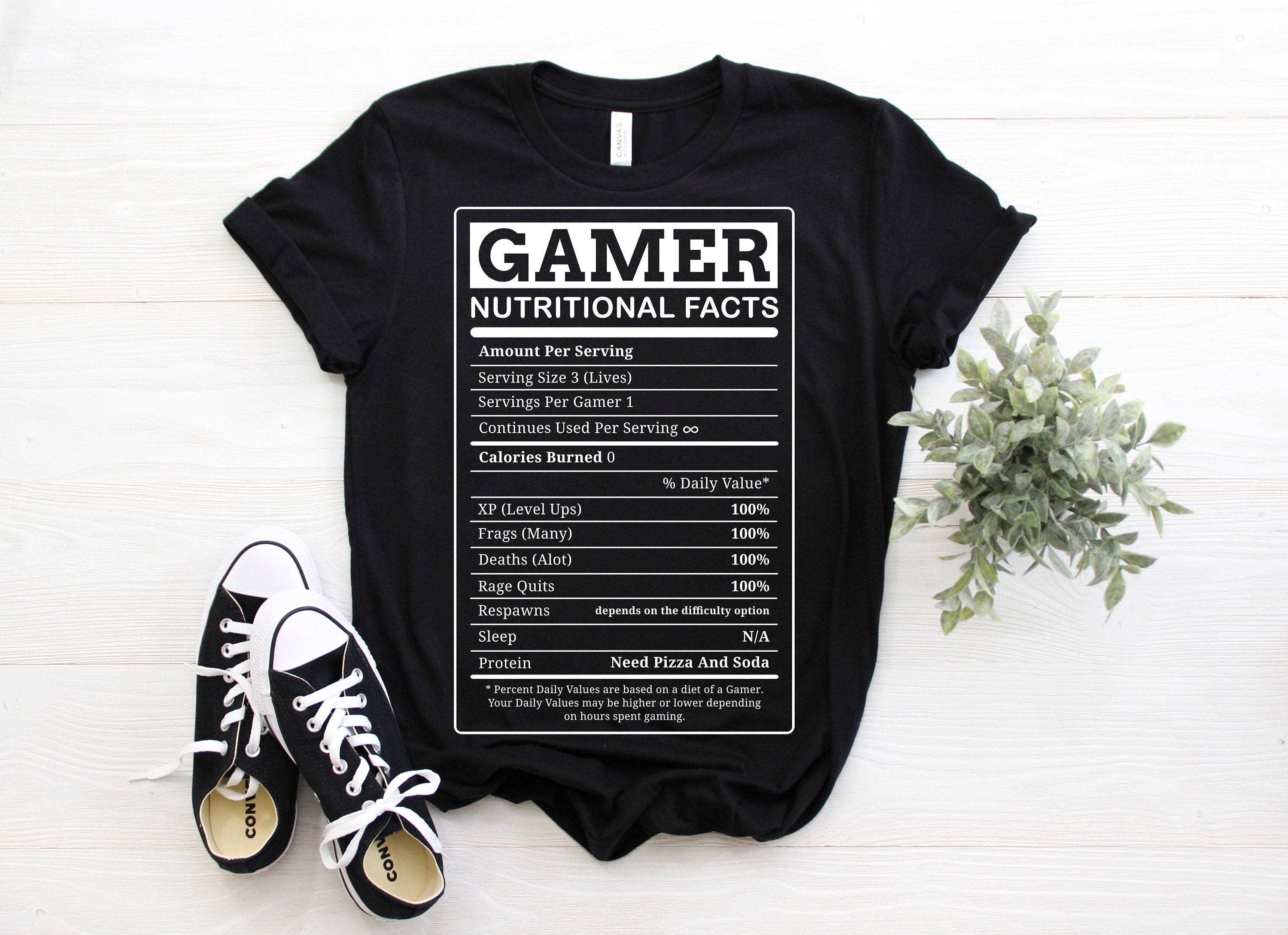 Gamer Nutritional Facts Cool Gamer Video Game Funny T-shirt - Etsy Gamer Nutritional Facts Cool Gamer Video Game Funny T-shirt - Etsy