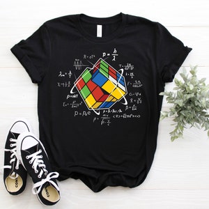 Rubik Cube Retro Vintage Colorful Cube Game Math T-Shirt, Rubiks Cube Costume Gifts, Rubik's Solve Lover Birthday Present Shirts, Funny Tees